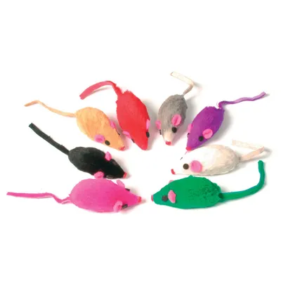 zolux - 8 souris en fourrure, multi couleur jouet pour chat zolux - 8 souris en fourrure, multi couleur jouet pour chat
