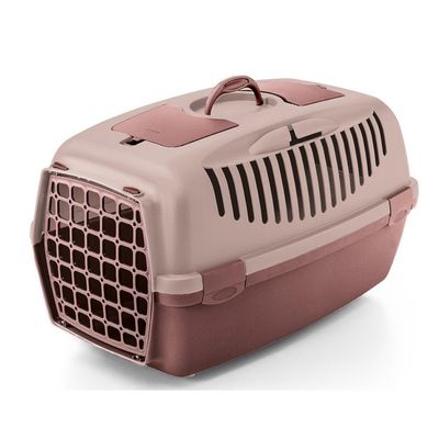 Cage gulliver 2, rose, dimension 36 x 55 x 35 cm, transport pour chien max