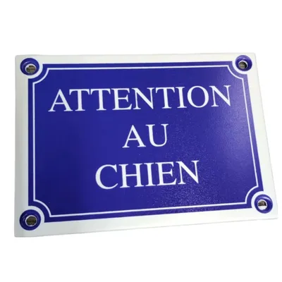 zolux - Plaque "Attention au chien",14 x 10 cm, pour chien
