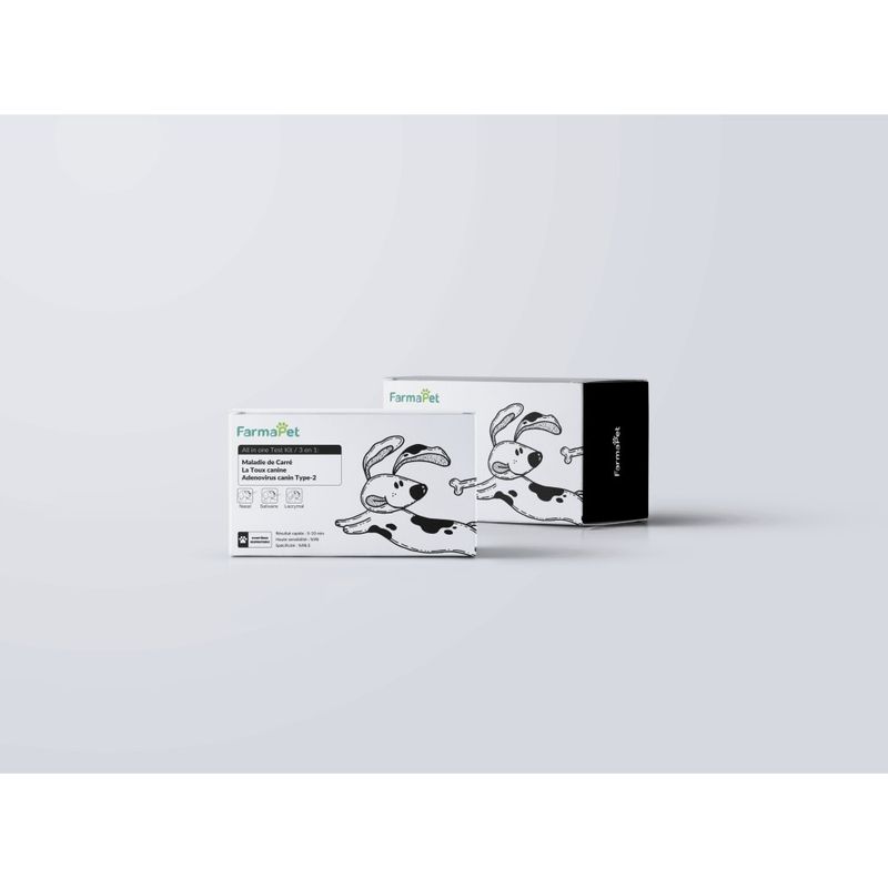 Farmapet - Test   3 en 1 détection maladie respiratoires du chien