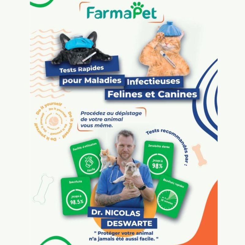 Farmapet - Test   3 en 1 détection maladie digestives du chat