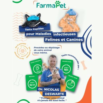 Farmapet - Test   2 en 1 détection maladie respiratoires du chat