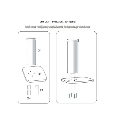 zolux - arbre à chat CITY CAT n°1, hauteur 62 cm