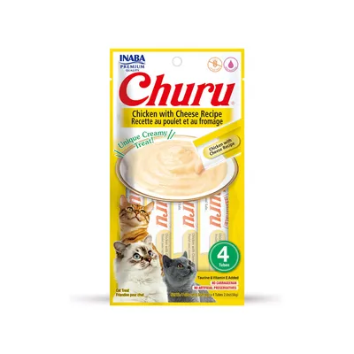 INABA FOODS – Churu Poulet & Fromage – Sticks crémeux pour chat