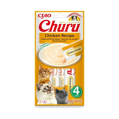 Inaba Churu Puré Pollo Snack Cremoso para gatos