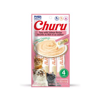 INABA FOODS – Churu Thon & Saumon – Sticks crémeux pour chat 1 article