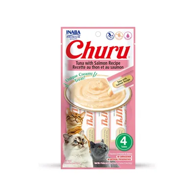 INABA FOODS – Churu Thon & Saumon – Sticks crémeux pour chat INABA FOODS – Churu Thon & Saumon – Sticks crémeux pour chat