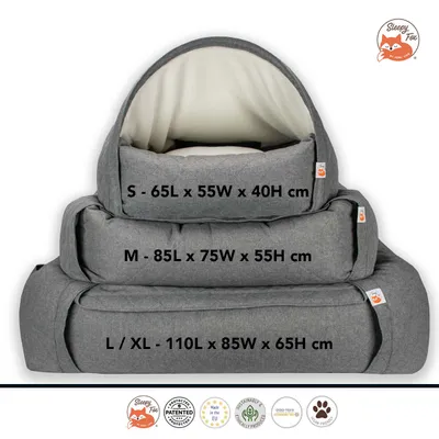 SLEEPY FOX® Panier Cocon pour Chiens et Chats – Belle - Lit Anti-anxiété