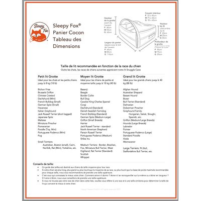 SLEEPY FOX® Panier Cocon pour Chiens et Chats – Belle - Lit Anti-anxiété