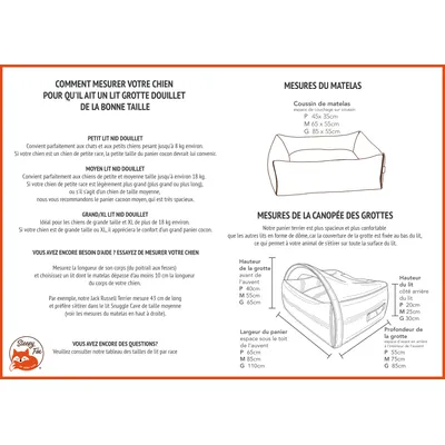 SLEEPY FOX® Panier Cocon pour Chiens et Chats – Belle - Lit Anti-anxiété