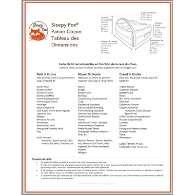 SLEEPY FOX® Panier Cocon pour Chiens et Chats – Belle - Lit Anti-anxiété