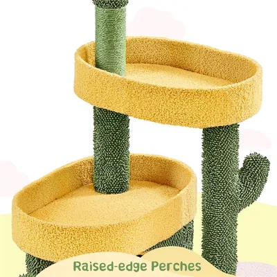 Yaheetech Arbre à Chat Multiniveau en Tissu Moppy