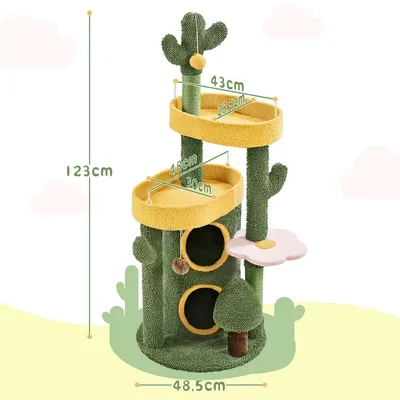 Arbre à Chat Multiniveau Moppy Avec Cachette à 2 Niveaux 3 Perchoirs