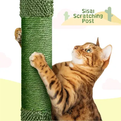 Yaheetech Arbre à Chat Multiniveau en Tissu Moppy