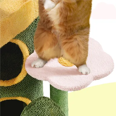 Yaheetech Arbre à Chat Multiniveau en Tissu Moppy