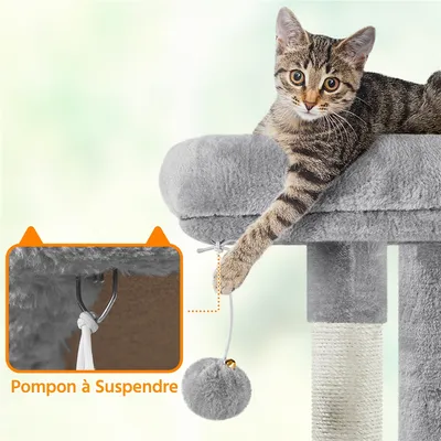 Yaheetech Arbre à Chat Multiniveau avec Échelle Niches