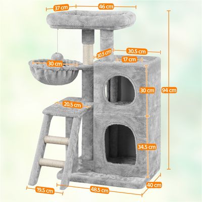 Petit Arbre à Chat Poteaux En Sisal Griffoir Pour Chat Hauteur De 94cm