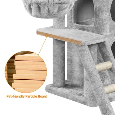 Yaheetech Arbre à Chat Multiniveau avec Échelle Niches