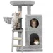 Kratzbaum Katzenbaum 94 cm für Katzen mit 2 Spielhaus Katzenmöbel