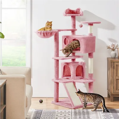 Arbre à Chat Poteaux En Sisal Boule Suspendue Tour D'escalade Pour Chatons