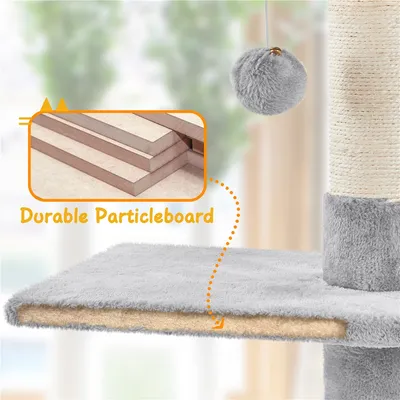 Yaheetech Arbre à Chat Réglable en Hauteur