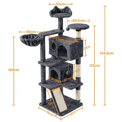 Yaheetech Arbre à Chat 146cm de Haut