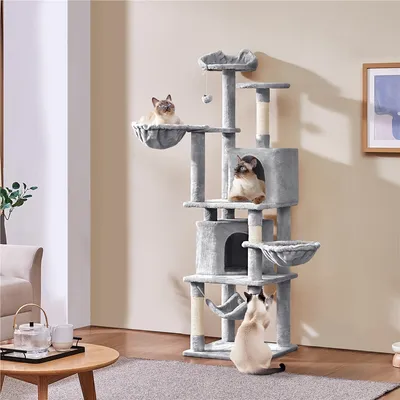 Kratzbaum 175 cm XXL deckenhoch Stabil Katzenkratzbaum
