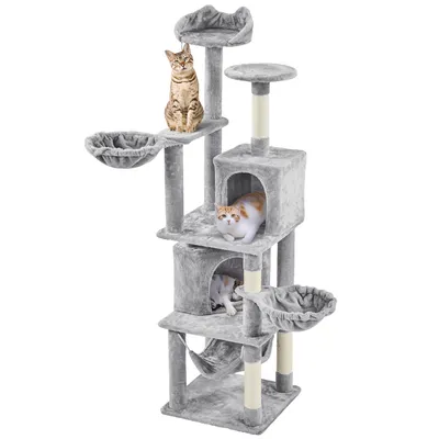 Yaheetech Grand Arbre à Chat en Bois