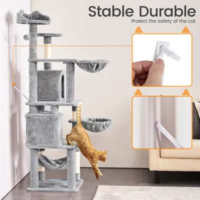 Yaheetech Grand Arbre à Chat en Bois