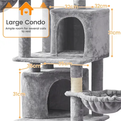 Yaheetech Grand Arbre à Chat en Bois