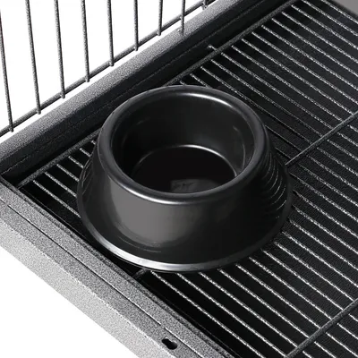 Yaheetech Cage pour Petits Animaux à Roulettes Noir