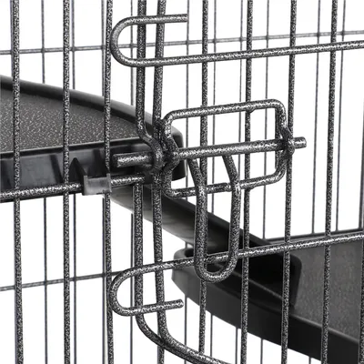 Yaheetech Cage pour Petits Animaux à Roulettes Noir