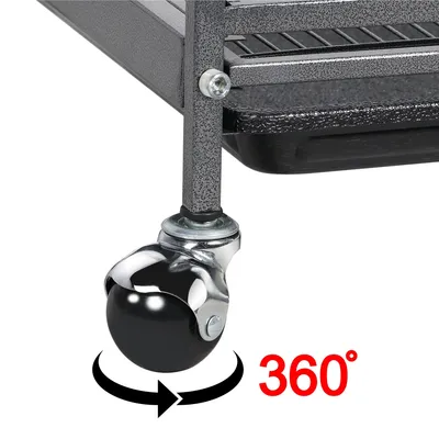 Yaheetech Cage pour Petits Animaux à Roulettes Noir