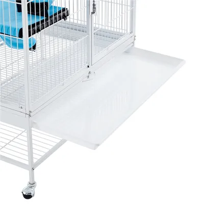 Yaheetech Cage pour Petits Animaux Roulante Blanc