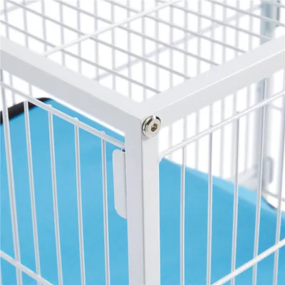 Yaheetech Cage pour Petits Animaux Roulante Blanc