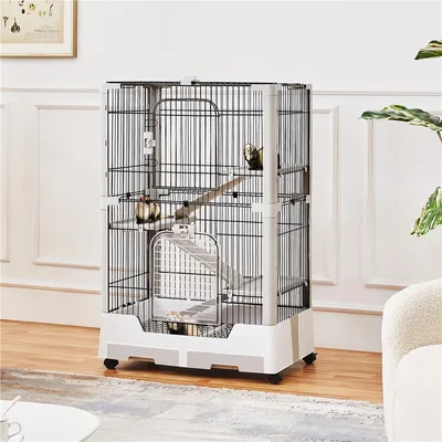 Yaheetech Cage pour Lapin à roulettes