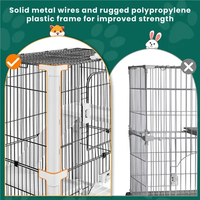 Yaheetech Cage pour Lapin à roulettes