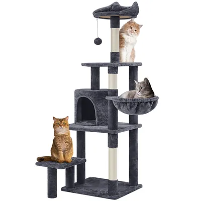 Kratzbaum 145cm,stabil,Plattform,Mulde,Sisal,für kleine/mittelgroße Katzen