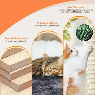 Kratzbaum 145cm,stabil,Plattform,Mulde,Sisal,für kleine/mittelgroße Katzen Kratzbaum 145cm,stabil,Plattform,Mulde,Sisal,für kleine/mittelgroße Katzen