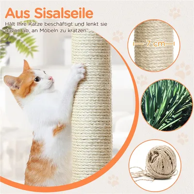 Kratzbaum 145cm,stabil,Plattform,Mulde,Sisal,für kleine/mittelgroße Katzen Kratzbaum 145cm,stabil,Plattform,Mulde,Sisal,für kleine/mittelgroße Katzen