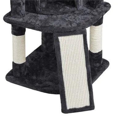 Arbre à Chat En Sisal Griffoir Grattoir Tour De Jeux Hauteur 106cm Noir Arbre à Chat En Sisal Griffoir Grattoir Tour De Jeux Hauteur 106cm Noir