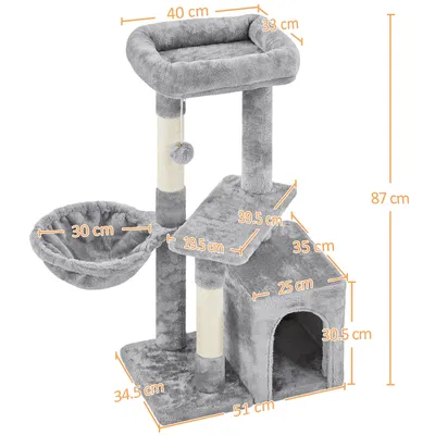 Yaheetech Arbre à Chat 86,5 cm de Haut