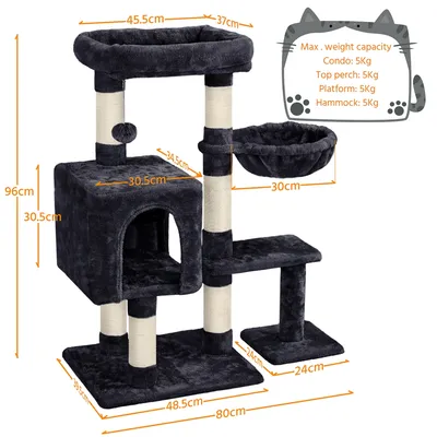 Yaheetech Arbre à Chat en Bois avec Condo