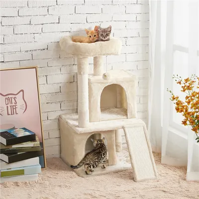 Arbre à Chat Avec Griffoir Et Poteaux En Sisal Centre D'activités Beige