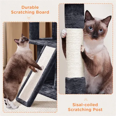 Yaheetech Arbre à Chat  avec Poteaux en Sisal