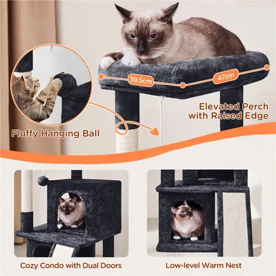 Yaheetech Arbre à Chat  avec Poteaux en Sisal
