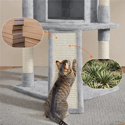 Kratzbaum Stabil Katzenkratzbaum Kletterbaum für Katzenmöbel groß 107cm Kratzbaum Stabil Katzenkratzbaum Kletterbaum für Katzenmöbel groß 107cm