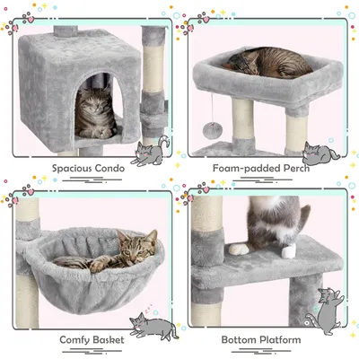 Yaheetech Arbre à Chat en Bois avec Condo