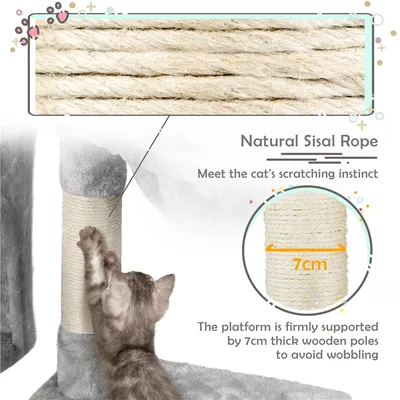 Yaheetech Arbre à Chat en Bois avec Condo