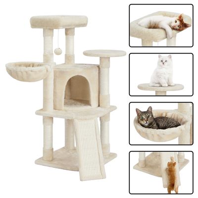 Kratzbaum Stabil Katzenkratzbaum Kletterbaum für Katzen groß 107cm